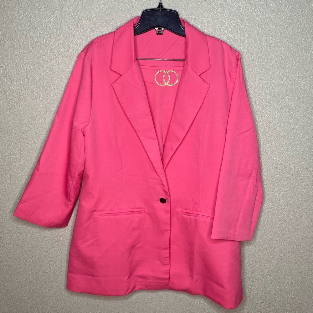 Hot Pink Blazer & Short Set